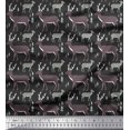 thumbnail image 1 of Soimoi Gray Rayon Fabric Deer Animal Fabric Prints By Yard 42 Inch Wide, 1 of 3