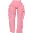 thumbnail image 1 of Plus Size Women Mesh Sheer Bikini Cover Up Long Pants Trousers Beach Swimwear, 1 of 4