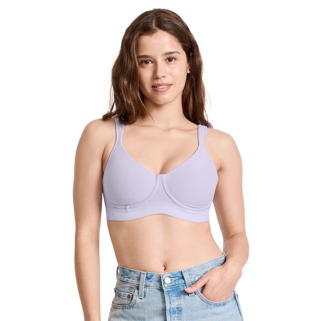 Jockey Women's Cooling Cotton Blend Wirefree Full Coverage Molded Cup Bra