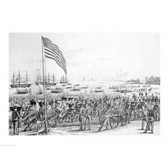 Posterazzi BALBAL111649 Landing of The Troops at Vera Cruz Mexico Poster Print - 24 x 18 in.
