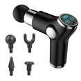 thumbnail image 1 of Muscle Therapy Device for Athletes Body Muscle Massager Handheld Massager 32 Adjustable Strength Levels 4 Massage Heads, Black, 1 of 8