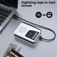 thumbnail image 2 of Reshow Portable Walkman Cassette Tape Player with Built-in Speaker and Headphone Jack, USB C Cassette to MP3 Converter, Reverse Recording to Tape, Cassette Tape Recorder, Full Stereo Sound-White, 2 of 8