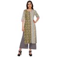 thumbnail image 1 of Moomaya Printed Indian Palazzo Set Viscose Santoon Women Ethnic Wear Plus Size, 1 of 1