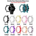 thumbnail image 3 of KAKOWELY PC Watch Protective Case Rhinestone Watch Frame Shell Accessories Compatible with Fossil Gen 5 The Carlyle HR Pink,1.73"X1.73"X0.39", 3 of 4