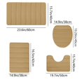 thumbnail image 2 of EGNMCR Bath Rugs,Outdoor Rug Memory Foam Bath Mat 4 Set Bathroom Rugs For 4 Pcs Toilet Mats Universal Soft Comfortable Water Absorption Non-Slip Thick Machine Washable Easier To Dry Dark Carpets Suits, 2 of 8
