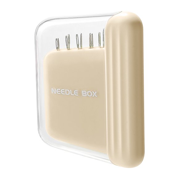 Sewing Needles Storage Box with Built-in Magnet for Hand Sewing – Portable Magnetic Needle Case with 5 Sizes of Large-Eye Needles