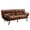 Brown, variant on Costway Convertible Futon Sofa Bed Memory Foam Couch Sleeper with Adjustable Armrest Brown