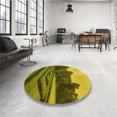 thumbnail image 4 of Ahgly Tapis Rectangulaire Lavable en Machine Intérieur Transitionnel Vert Armée, 2 Pieds x 3 Pieds, 4 of 7