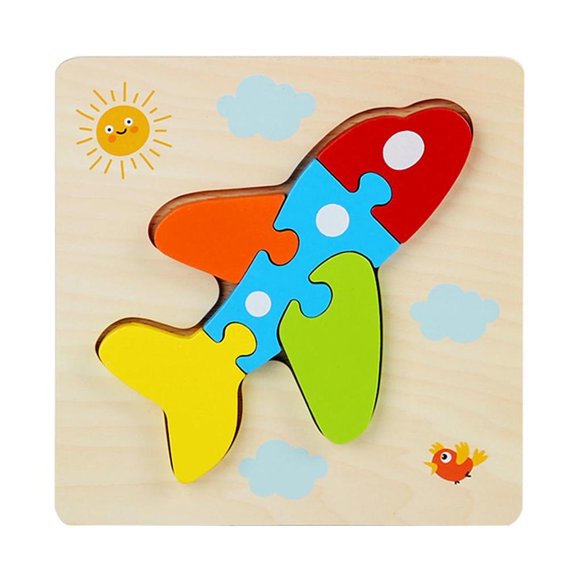 Wooden Puzzle 3D Puzzle Games Colourful Animal Puzzle for Children Early Learning Toy Motor Skills Toy for Kids