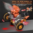 thumbnail image 5 of Brown Remote Control Dinosaur Motorcycle Toy With Spray Sound And Light Effects, Rechargeable Stunt Rc Vehicle, Electric Dinosaur Car Gift For Kids Boys (1.20 Lbs), 5 of 5
