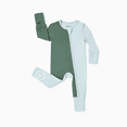 thumbnail image 1 of PatPat Viscose from Bamboo Baby Boy / Girl Color Block 2 Way Zipper Anti Slip Long Sleeve Rompers, 1 of 3