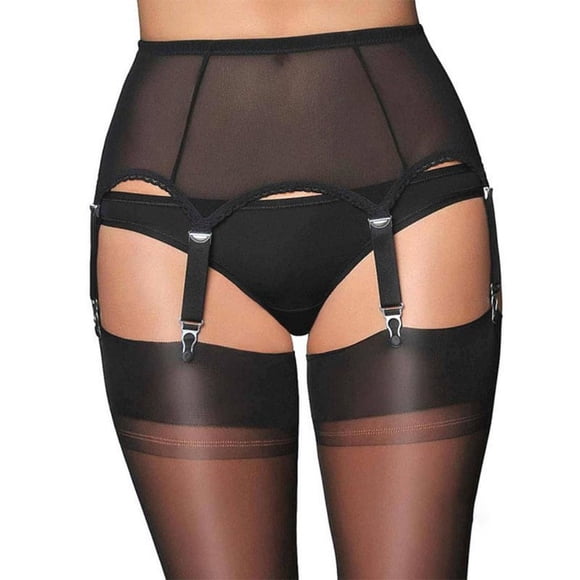 EASTIN Garter Belt Perspective Women Garter Belt Adjustable Six Clips Garter Leg Harness Women Accessory for Honeymoon