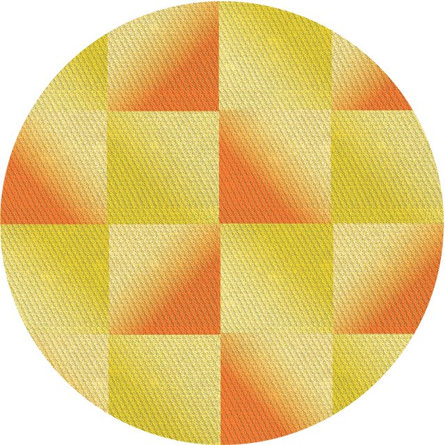Ahgly Company Tapis de Zone Rond d'Intérieur Lavable à la Machine, Transitionnel, Jaune Audacieux, 4 Pieds Rond