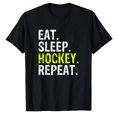 thumbnail image 1 of AALJY Eat Sleep Hockey Repeat Gift T-Shirt, 1 of 5