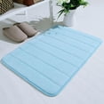 thumbnail image 2 of YoGold Memory Foam Bath Mat, 24" x 16", Ultra Soft and Non-Slip Bathroom Rugs, Water Absorbent And Machine Washable Bath Rug for Bathroom, Shower, And Tub Light blue, 2 of 3