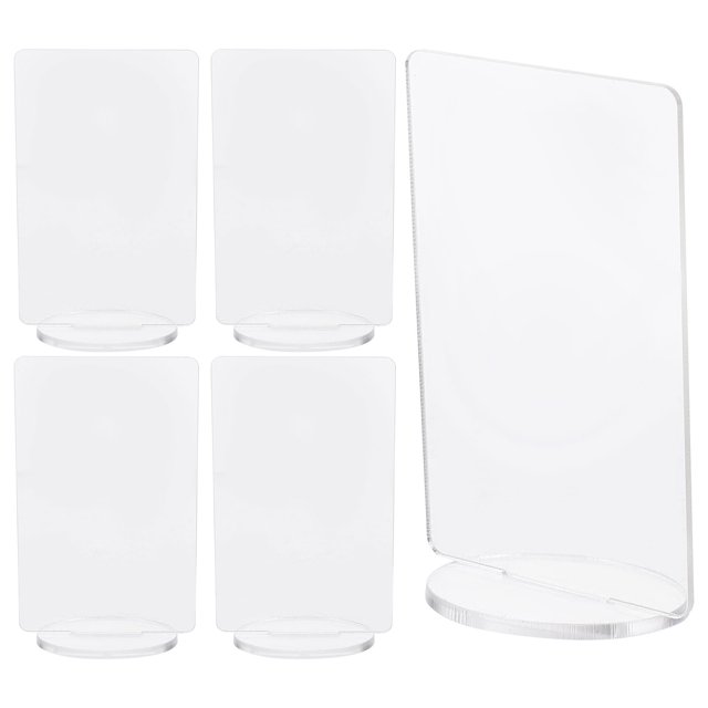 5 Pcs Cartes de Place en Acrylique Transparent DIY Cartes de Table de Mariage