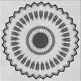 thumbnail image 1 of Ahgly Company Tapis d'Intérieur Lavable en Machine Carré Gris Transitionnel, 7 Pieds Carré, 1 of 7