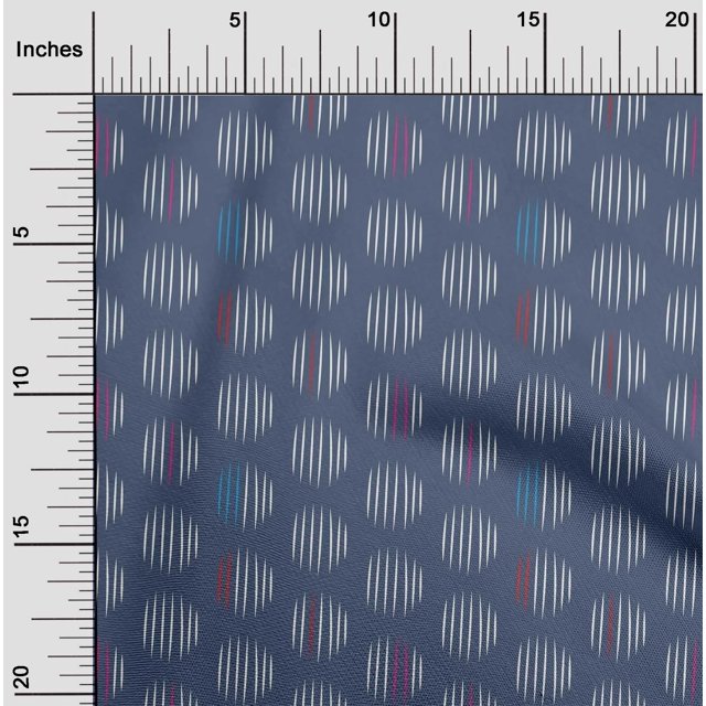 oneOone Polyester Lycra Fabric Line Geometric Print Fabric By The Yard 56 Inch Wide