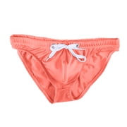 FhsagQ Underwear Mens Bikini Underwear Briefs Underpants Super Fit Men's Casual Drawstring Underwear Solid Breathable Brief Comfortable Underpants Men Underwear Boxers Brief Breathable Orange M
