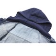thumbnail image 4 of KIDSCOOL SPACE Little Kid Ripped Letters Embroidered Jean Hooded Jacket,Blue,4-5 Years, 4 of 6