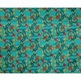 thumbnail image 4 of oneOone Polyester Lycra Fabric Leaves & Floral Block Print Sewing Fabric BTY 56 Inch Wide, 4 of 4