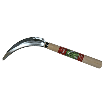 High-Quality Japanese Steel Growtech Tafu Grass Sickle, 13"