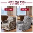 thumbnail image 3 of Dznils Housse Imprimée pour Fauteuil Inclinable, Housse Extensible en Polyester pour Sofa Inclinable, Gris Noir, 3 of 10