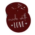 thumbnail image 1 of Inkdotpot Silver Foil Paper Hang Tag Made With Love Text Favor Tag 100 Piece, 1 of 6