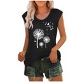thumbnail image 2 of Womens Cap Sleeve Tops Summer Tank Top Casual Basic Tees Shirts Loose Blouses, 2 of 4