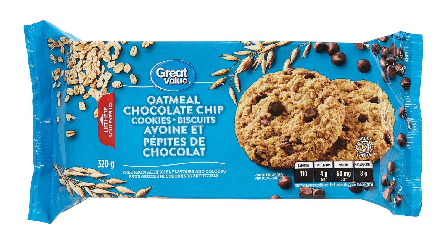 Great Value Oatmeal Chocolate Chip Cookies