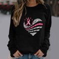 thumbnail image 1 of Liquidation à 50 % Chandail Surdimensionné pour Femmes 2023 Mode Décontractée Imprimé Col Rond Ample Manches Longues T-shirt Hauts Blouse Chandails Sans Capuche, 1 of 4