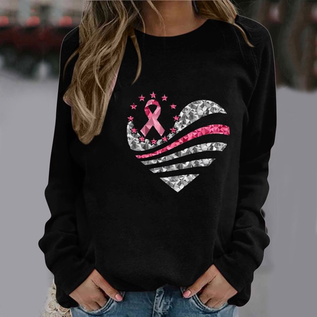 Liquidation à 50 % Chandail Surdimensionné pour Femmes 2023 Mode Décontractée Imprimé Col Rond Ample Manches Longues T-shirt Hauts Blouse Chandails Sans Capuche