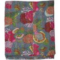 thumbnail image 2 of Courtepointe Kantha Indienne Faite à la Main à Imprimé Floral, Couvre-Lit, Couverture Format ( Simple 60 Pouces x 90 Pouces ), 2 of 4