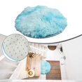 thumbnail image 2 of Tapis Shaggy Rond Rond pour Salon Chambre, Tapis de Sol Antidérapant Bleu, 2 of 9