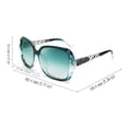 thumbnail image 4 of FEISEDY Polarized Women Square Sunglasses Sparkling Composite Shiny Frame B2289, 4 of 6