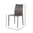 thumbnail image 2 of Lynda Modern Leather Upholstered Side Chair - Contract Grade, 2 of 5