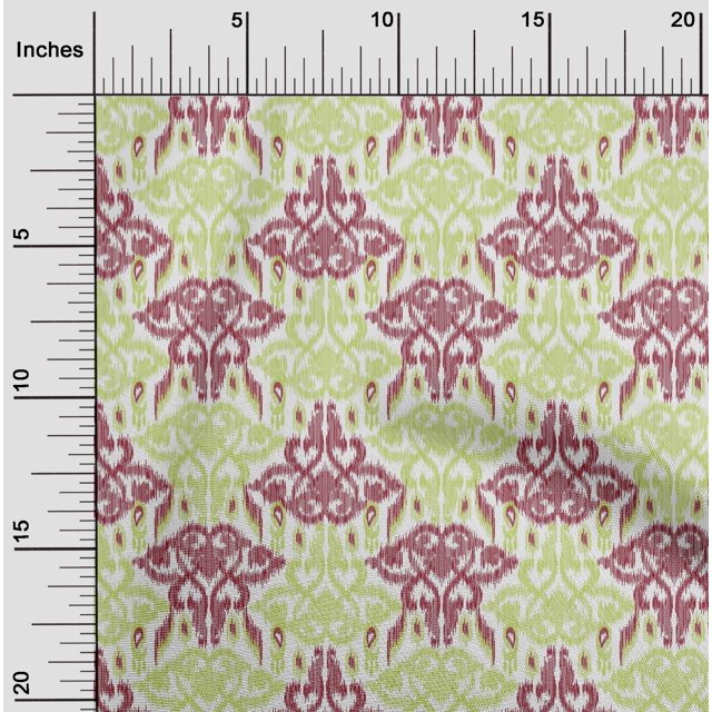 oneOone Polyester Lycra Fabric Swirl & Paisley Ikat Print Fabric By Yard 56 Inch Wide