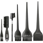 Level 3 Tint Brush Set - Professional and Elegant Design - Use for Dye, Tint, and Color Needs - Comfortable and Polished Handle - Level Three Hair Color Brush - 6pc