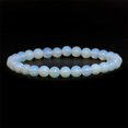 thumbnail image 3 of Angelstones Synthetic Opalite Moonstone Glass 6mm Round Beads Stretch Bracelet 6.5 Inch, 3 of 3