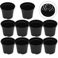 thumbnail image 3 of 10Pcs Black Plastic Plant Pots Multiple Sizes Large Flower Pot Strong Set Of 8, 3 of 4