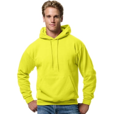 Hanes pour Hommes ComfortBlend EcoSmart Chandail à Capuchon en Molleton, TG, Vert Sécurité