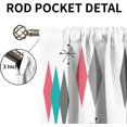 thumbnail image 5 of Colorful Geometric Retro Rod Pocket Curtains Window Treatment Set, Middle Century Modern Blackout Curtains 2 Panels Set for Living Room/Bedroom, Dust-Proof Easy to Clean Window Shades-W42xL63in, 5 of 5