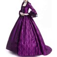 thumbnail image 3 of UPPADA Costumes Gothiques pour Femmes Robes Victoriennes à Manches Longues Robe Corset Grande Taille Robe Maxi Fluide Robe de Fête Robe Cocktail Robe de Mascarade à Lacets Jolies Robes de Bal Liquidation Vêtements pour Femmes, 3 of 6