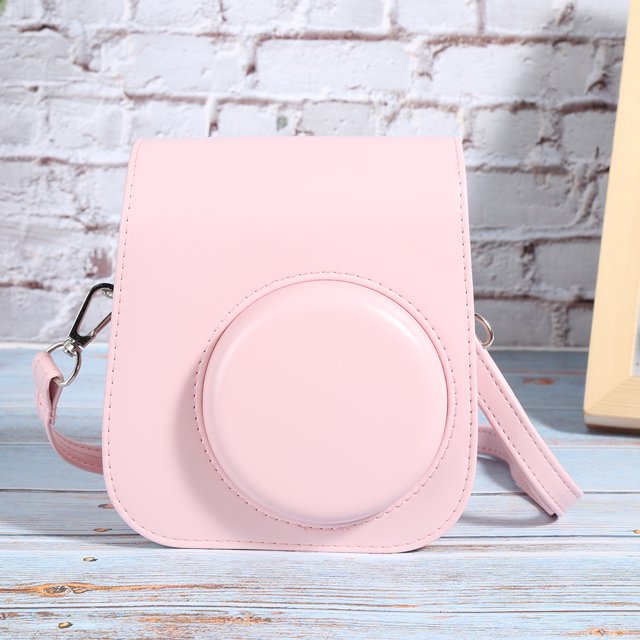Mini Camera Case Bag, Fashional PU Leather With Metal Adjusting Buckle, Simple And Beautiful PU Leather Bag, For Mini 11 Camera, , Black,White,Blue,Pink,Purple
