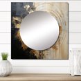 thumbnail image 1 of Designart "Simplistic Swirl Ceramics" abstract spirals Square Mirror For Wall Decor - Large Gold Square Printed Wall Mirror Art - Square Modern Mirror - Wall Mounted Square Large Mirror, 1 of 5