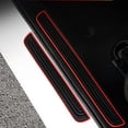thumbnail image 2 of Door Sill Plate Protectors for Car Universal Door Entry Guards Sill Scuff Cover Panel Step Protector,Door Sill Plate Protectors for Car　, Welcome Pedal　Protector Cover,　Black 4pcs/Set,Black Red, 2 of 5
