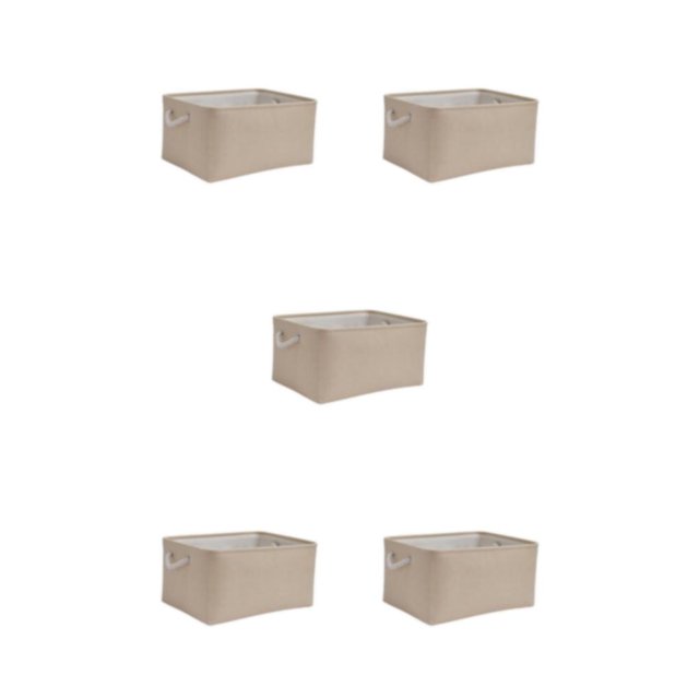 Maytalsory Bac de Rangement avec Poignée en Corde Robuste Solution de Rangement Pratique et Fiable Beige 36*26*16 5ensemble