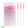 thumbnail image 1 of QJUHUNG 105pcs Disposable Mascara Wands & Eyebrow Spoolies - Crystal Eyelash Brushes with Colorful Handles  Nylon Bristles  ABS Plastic Rods  Perfect for Eyelash Extensions & Makeup Appli, 1 of 7