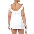 thumbnail image 3 of xiaxaixu Femmes Été Casual Robe Bandage Couleur Unie Coupe Mouche Manches Robe de Soirée pour Streetwear Club, 3 of 8