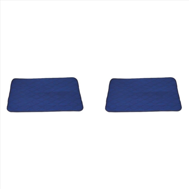 2X Waterproof Washable Incontinence Bed Pad Reusable Changing Pad Sheet Urine Mat Nappy Diaper Mattress Protectors Cover,2 x Incontinence Bed Pad,Navy Blue